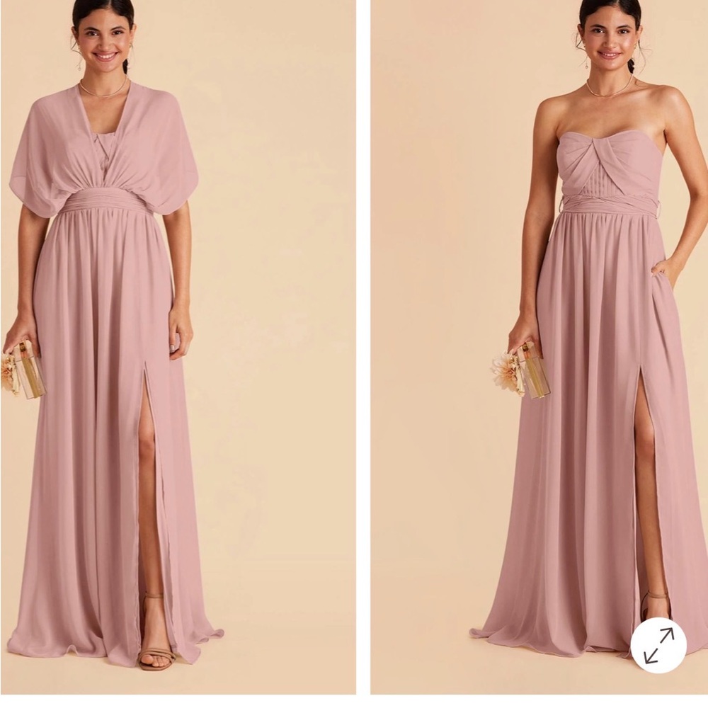 Birdy Grey Bridesmaid Dress Chiffon English Rose (Medium, 6-8)
